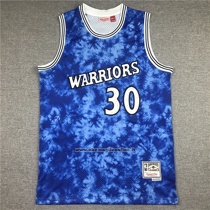Maglia Golden State Warriors Stephen Curry #30 Galaxy Blu